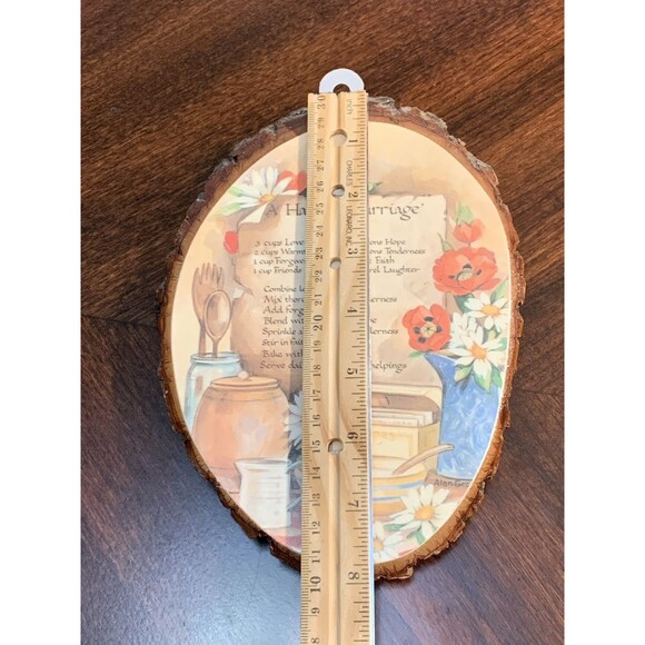 Wood Plaque Decor Happy Marriage Recipe Multnomah Falls Oregon Decoupage - Picture 8 of 10